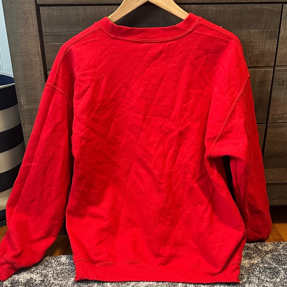 Men’sTeenage Mutant Ninja Turtles Red Holiday Sweatshirt with Cartoon Characters - Picture 4 of 4
